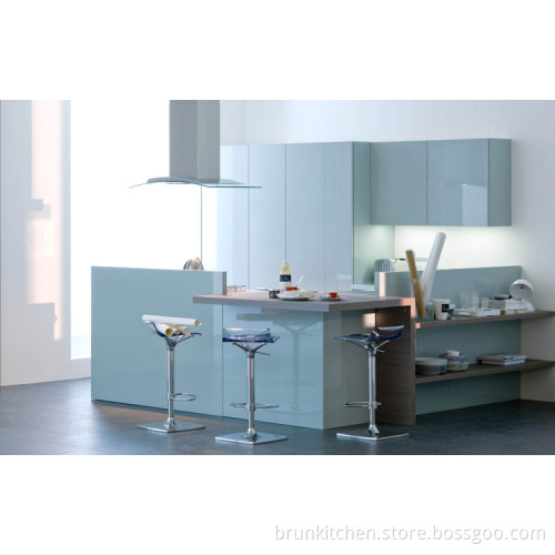Light Blue Simple Style Acrylic Kitchen Cabinet
